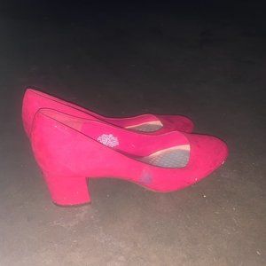 Nine West Bright Hot Pink Heels Shoes 8